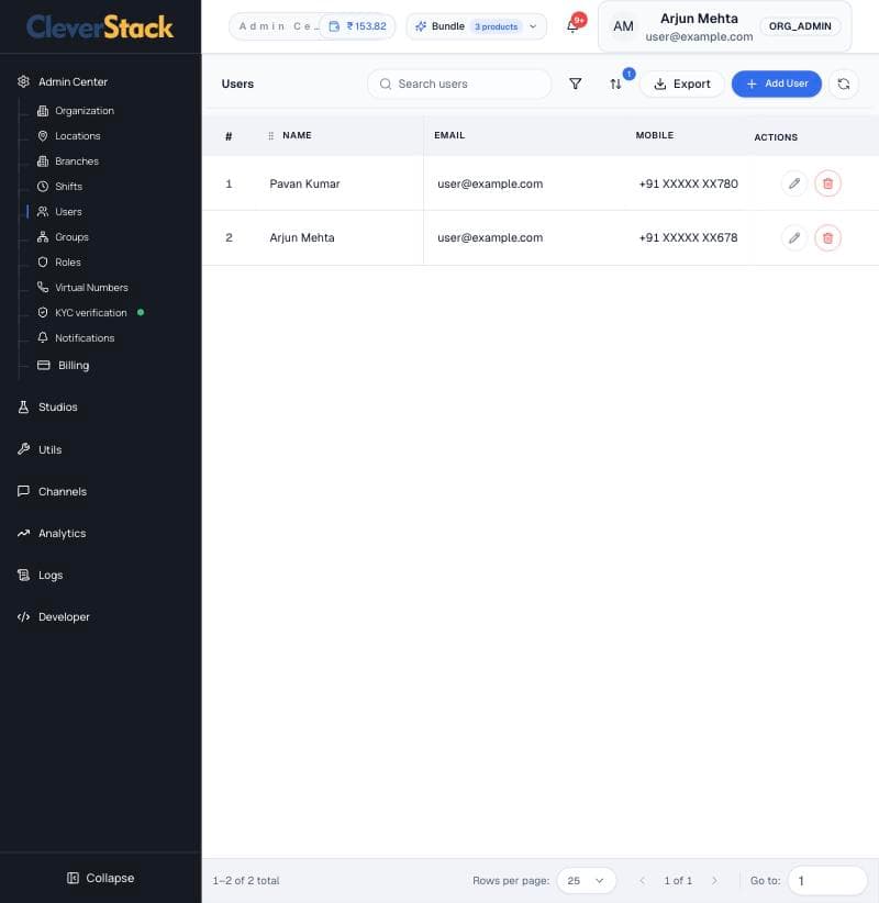 User list