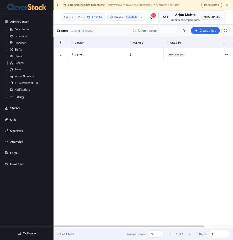 Agent groups